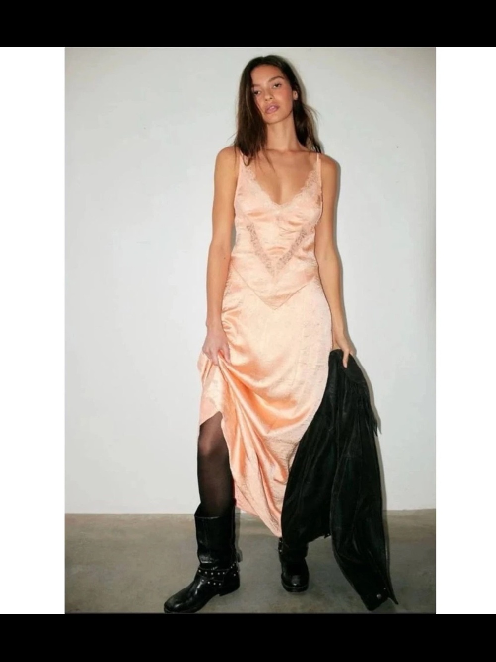NWT Free People Maybe Forever Maxi Dress in Peach